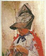 Carl Larsson karin i stor hatt Germany oil painting artist
